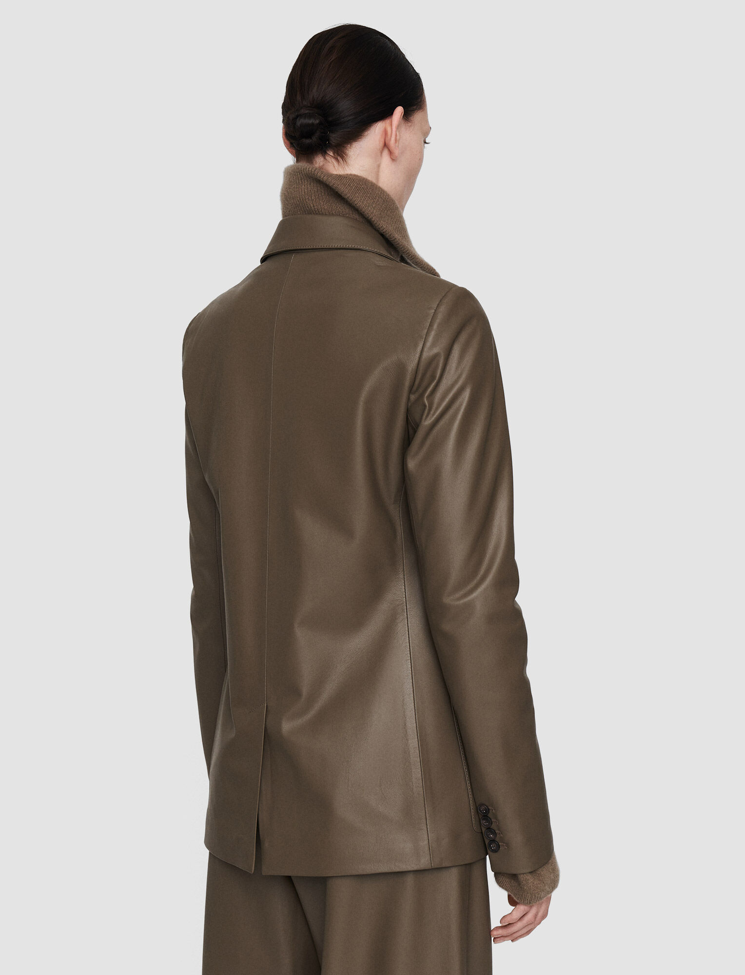 Joseph, Nappa Leather Jacques Jacket, in Hickory